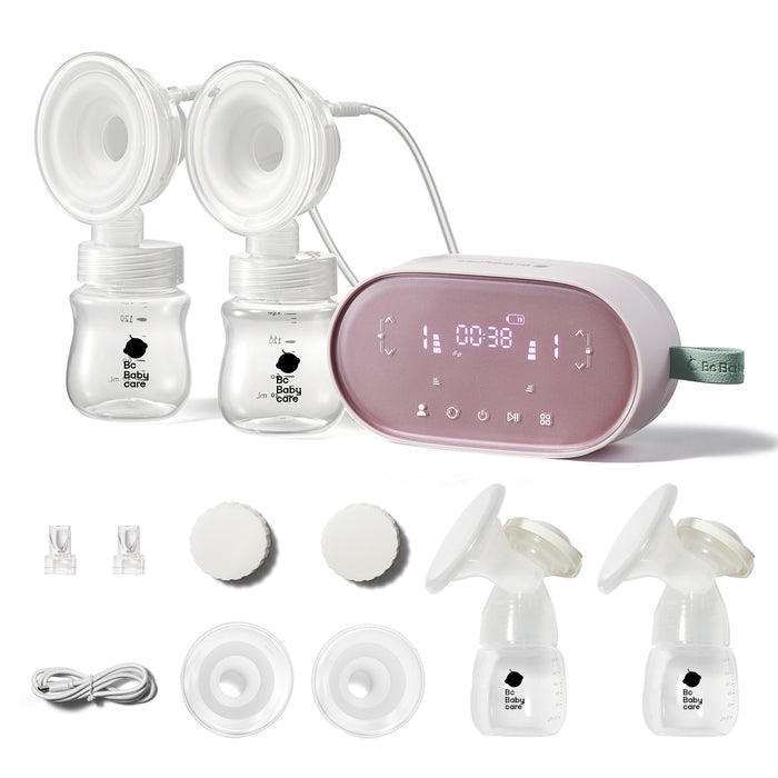 Bc Babycare Tire-lait électrique double 4 modes et 9 niveaux d'aspiration