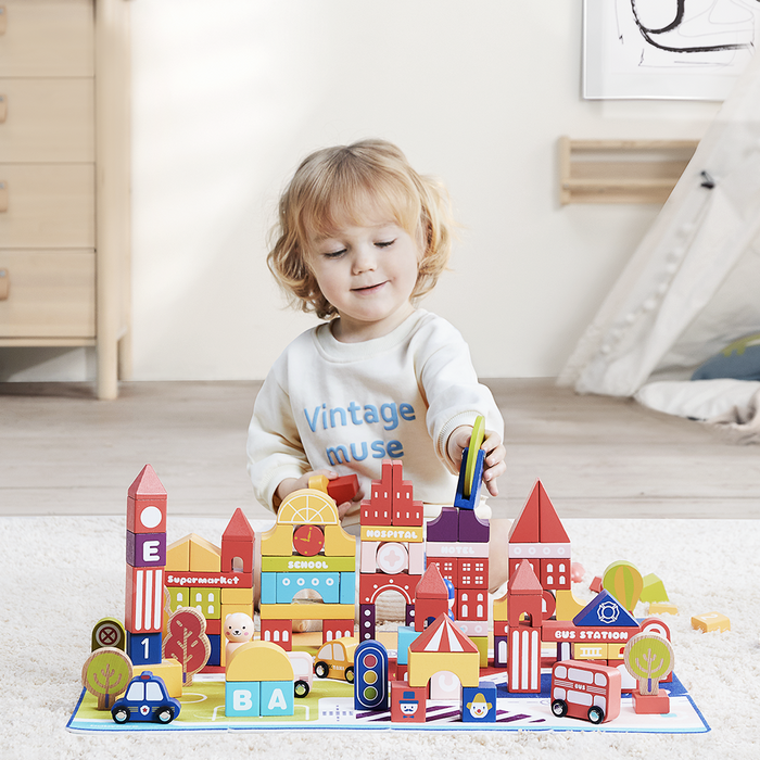 Bc Babycare Wooden Building Blocks and Construction Toys