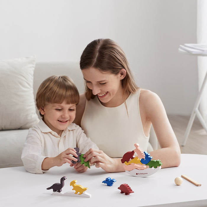Bc Babycare Dinosaure Blocs à Empiler en Bois