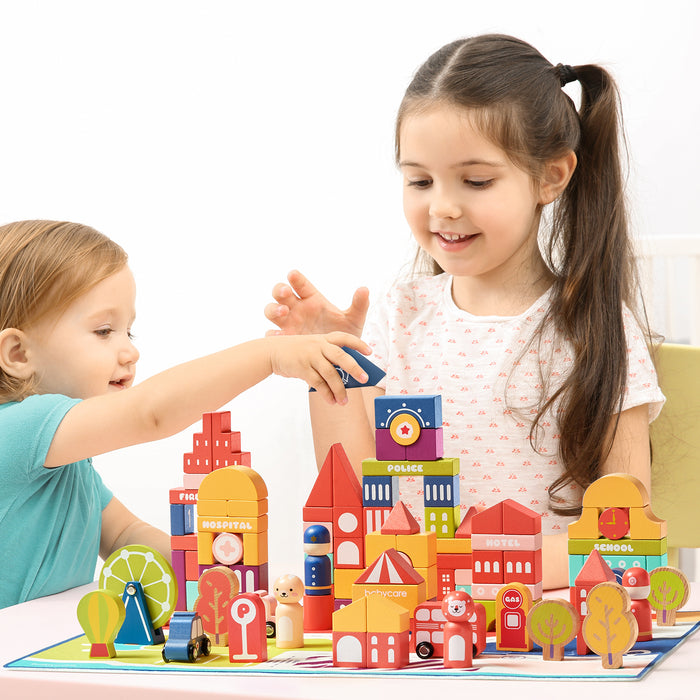 Bc Babycare Blocs de construction en bois et jouets de construction