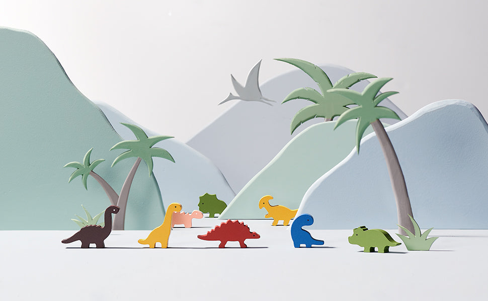 Bc Babycare Dinosaure Blocs à Empiler en Bois
