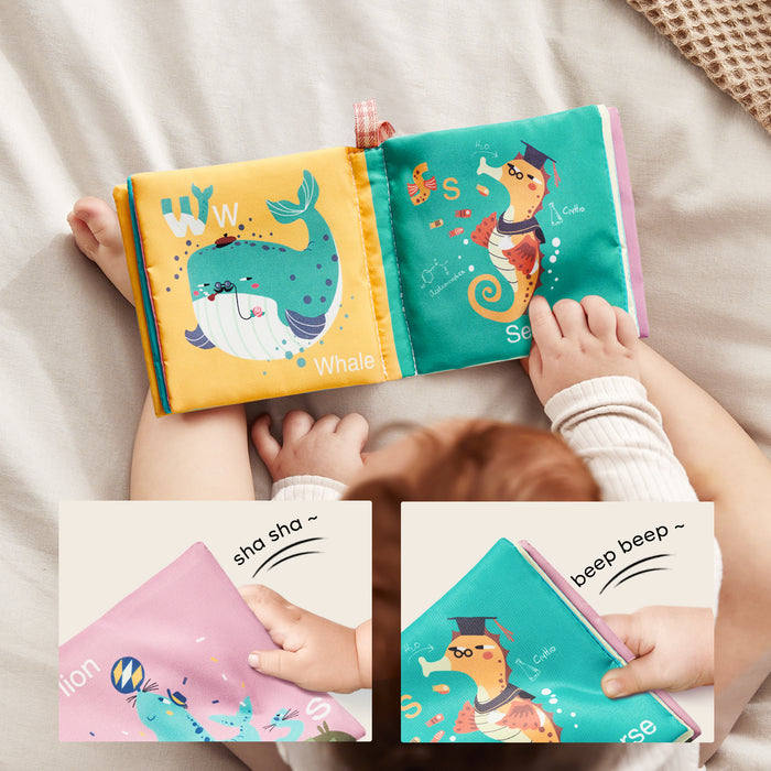 Bc Babycare Livres en Tissu pour Bébé pour l'apprentissage Précoce- Lot de 6