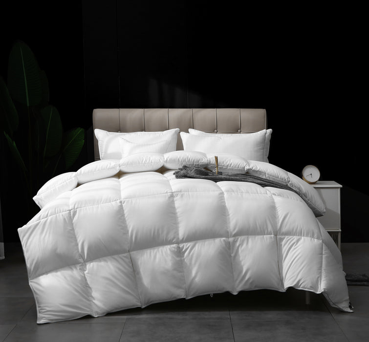 Dafinner 400T Rose-Soie Tissu Plumes et duvet de canard d'oie ME054