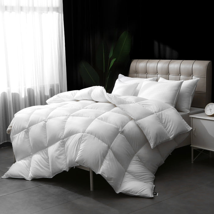 Dafinner 400T Rose-Soie Tissu Plumes et duvet de canard d'oie ME054